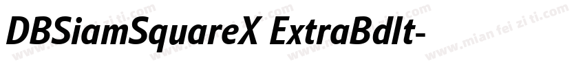 DBSiamSquareX ExtraBdIt字体转换
